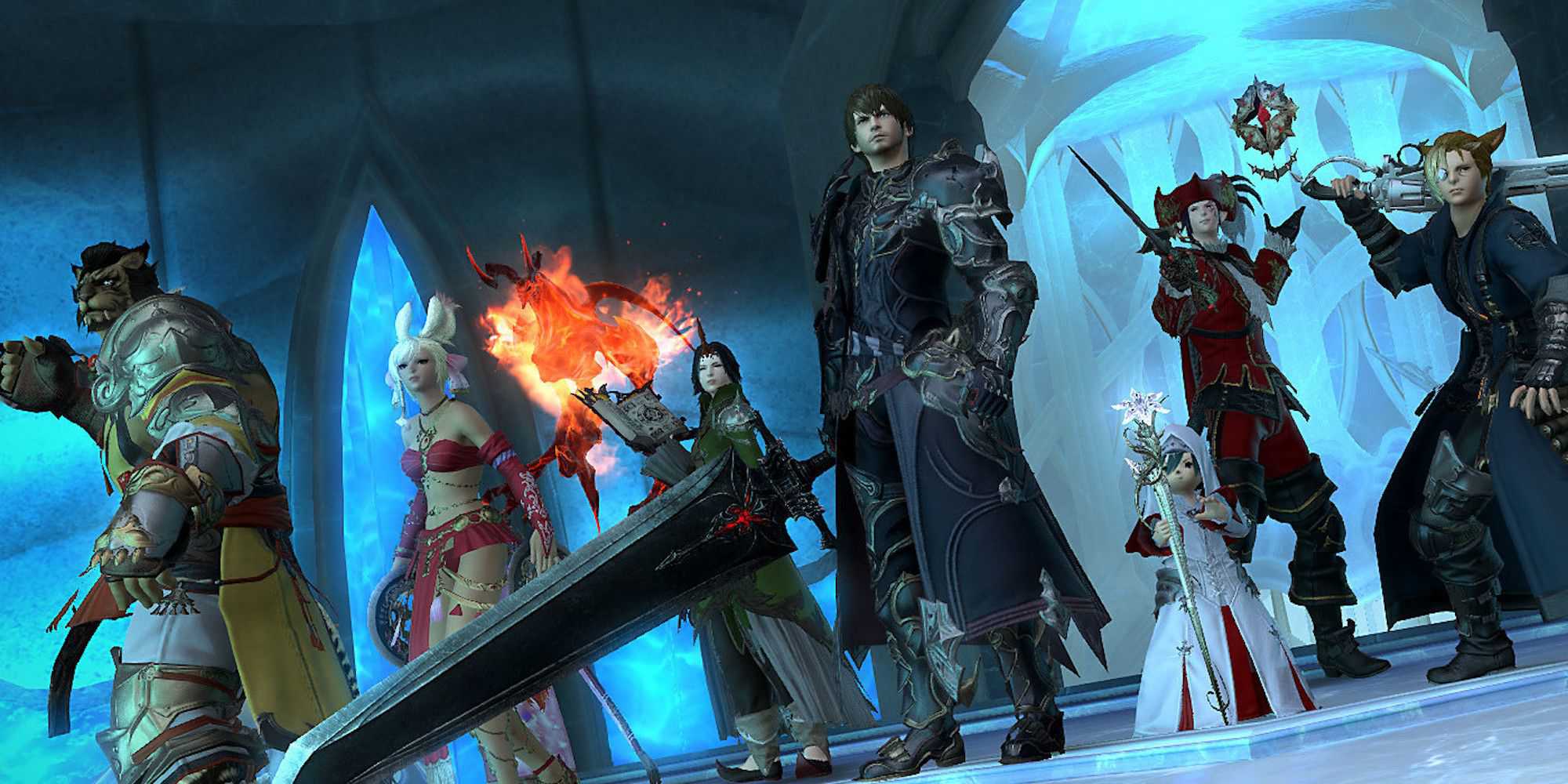 Uma festa em Final Fantasy 14