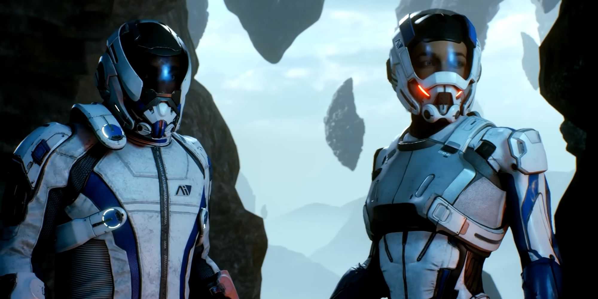 Captura de tela de Liam e Ryder em Mass Effect Andromeda