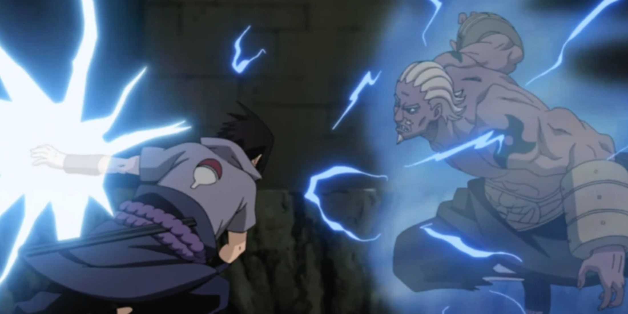 Naruto A Fourth Raikage Lightning Release Chakra Mode Vs Sasuke Uchiha