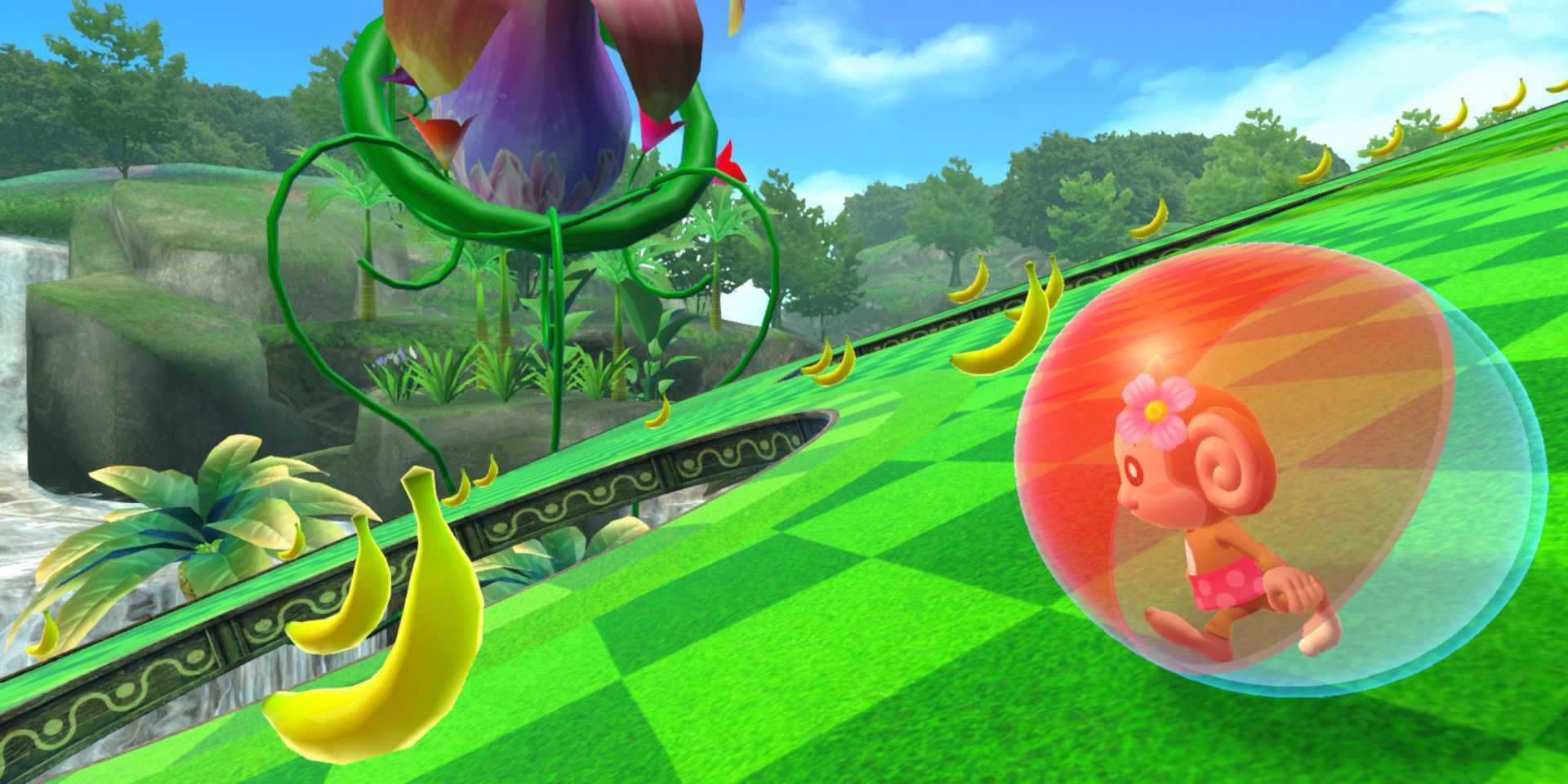 Rolando ladeira abaixo em Super Monkey Ball Banana Mania