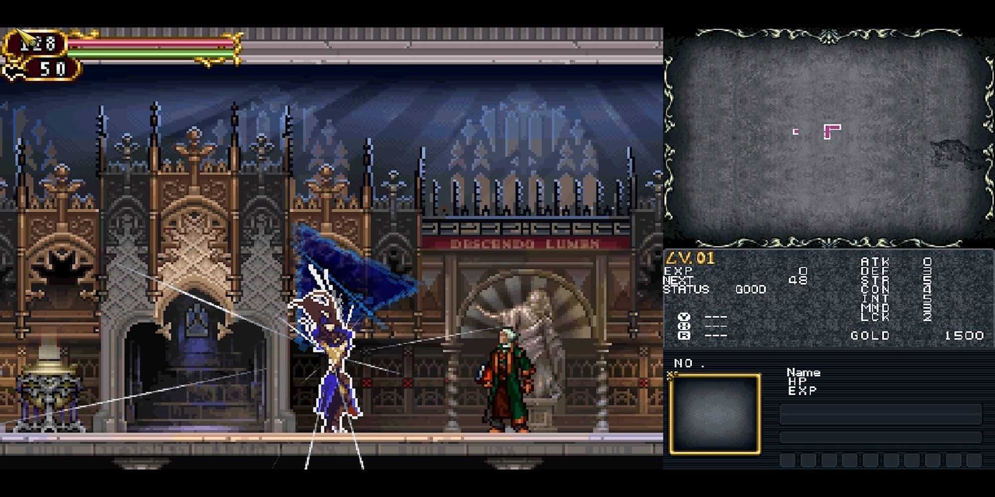 Absorbing a glyph in Castlevania Order of Ecclesia