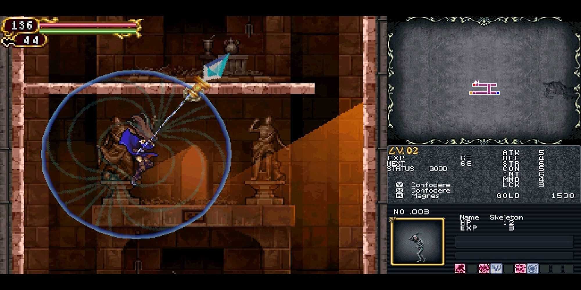 Using magnet abilities in Castlevania Order of Ecclesia