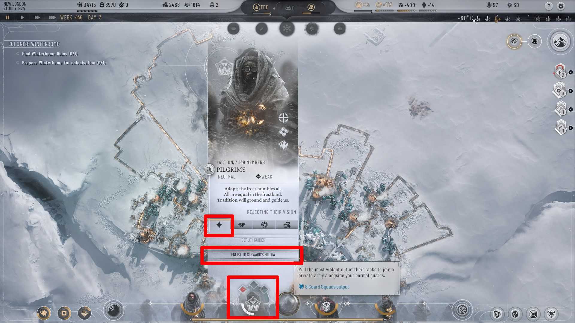 frostpunk 2 enlist to stewards militia