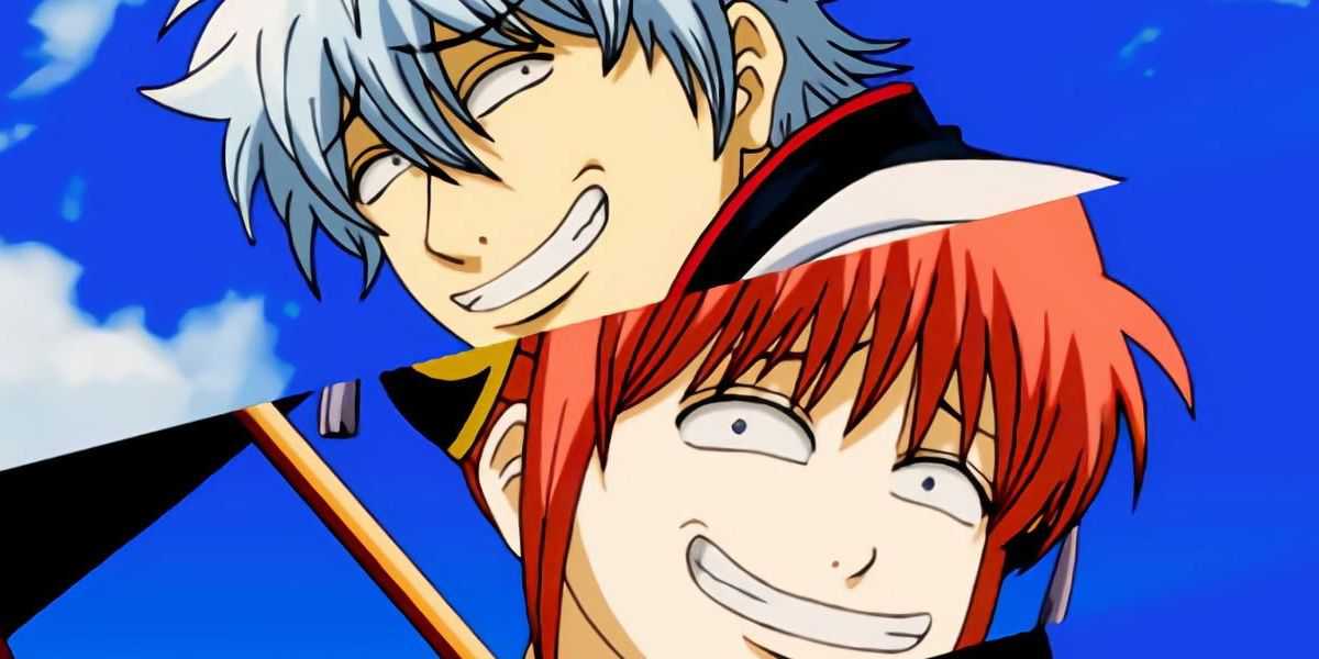 Kagura and Gintoki from Gintama