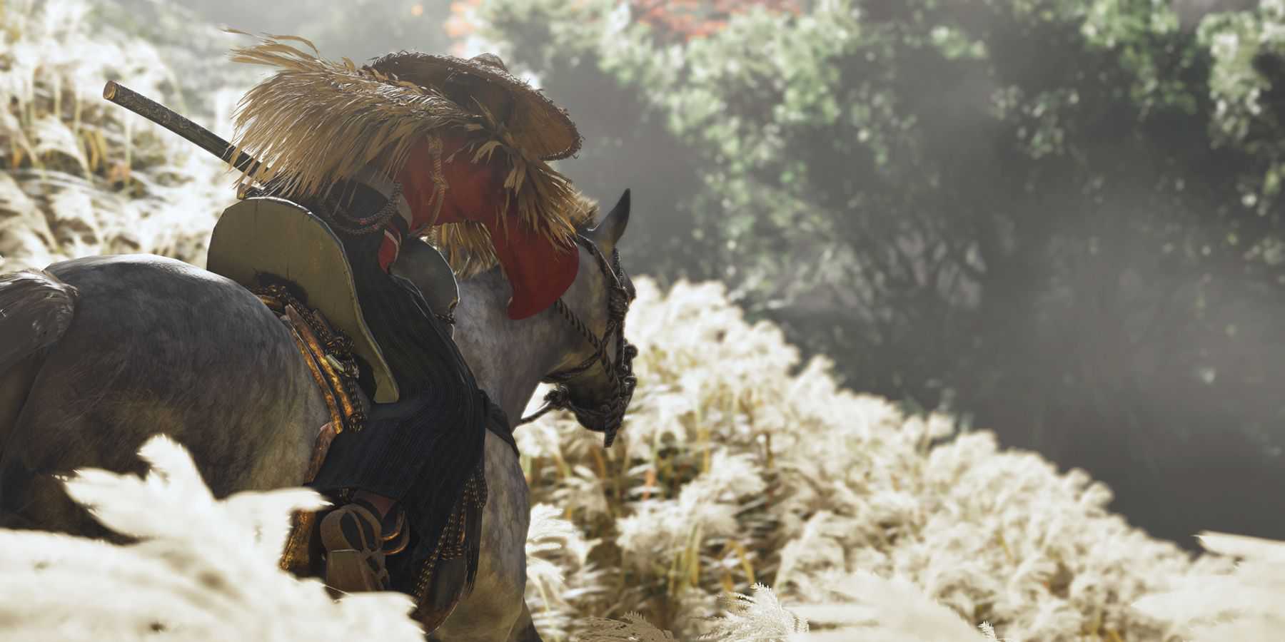 horse riding in Ghost of Tsushima