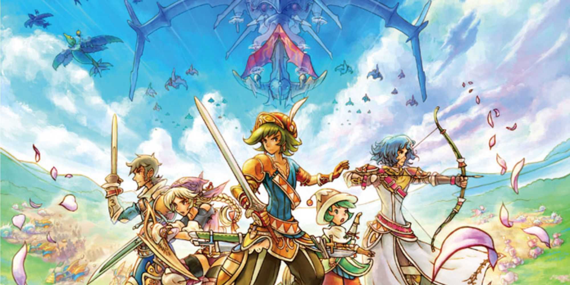 Arte promocional com personagens de Heroes of Mana