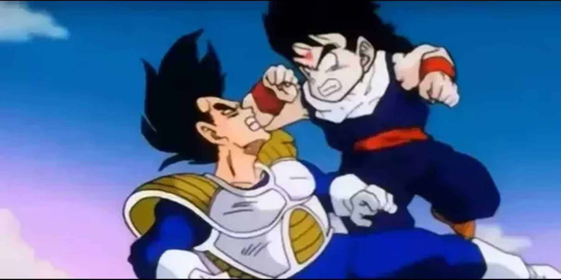 Gohan fighting Vegeta