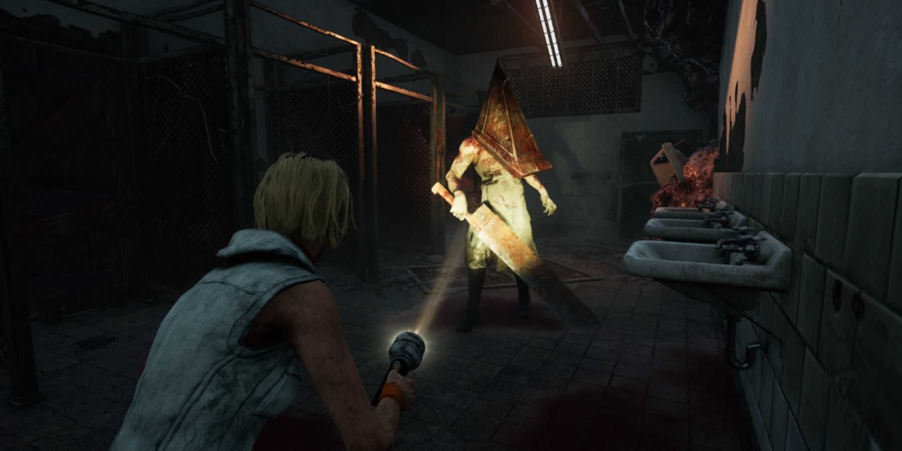 Dead by Daylight Heather iluminando Pyramid Head