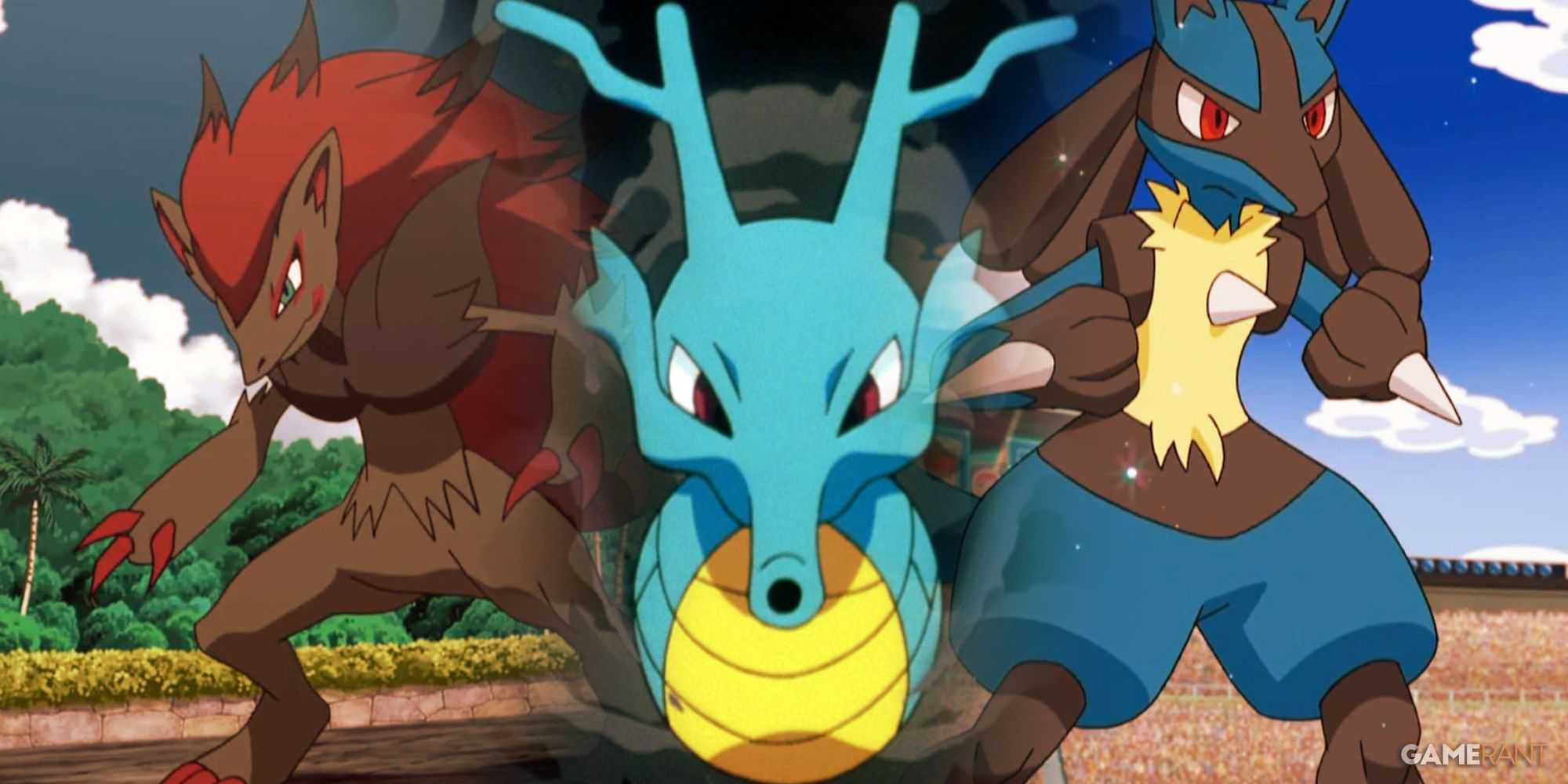 Pokemon Zoroark, Kingdra, Lucario