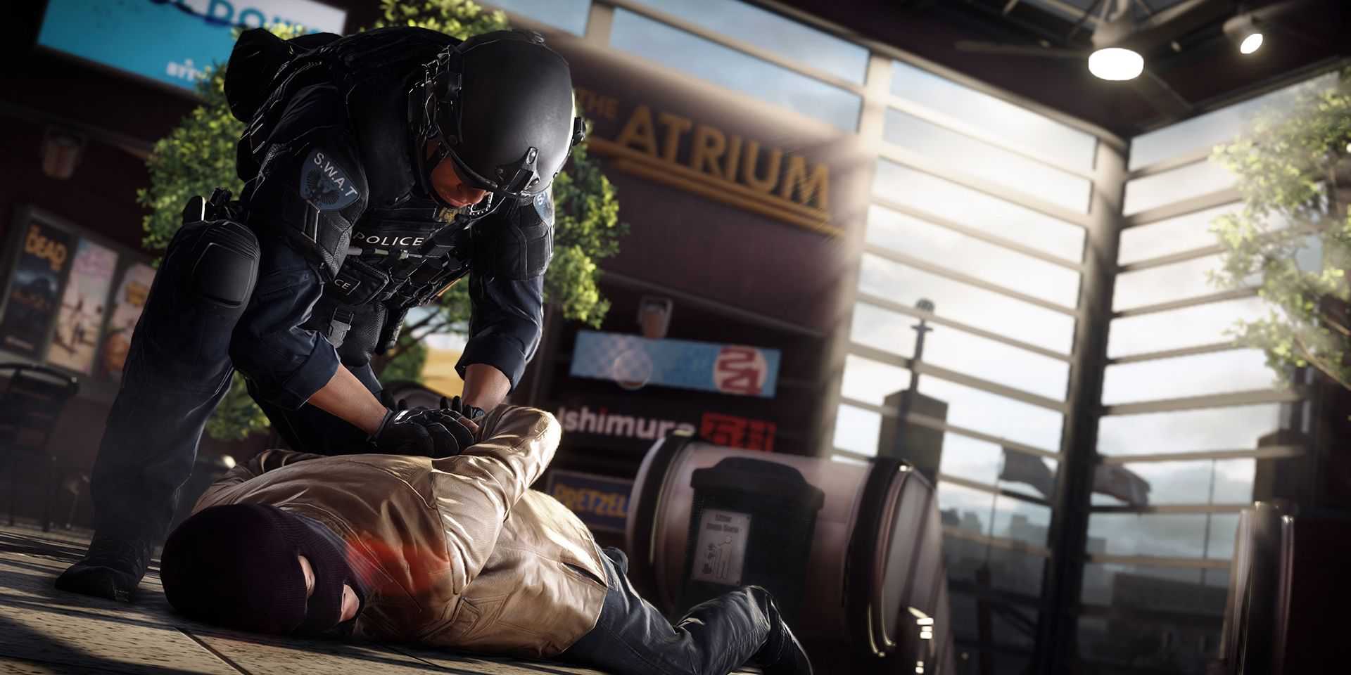 battlefield hardline cop arresting a robber 