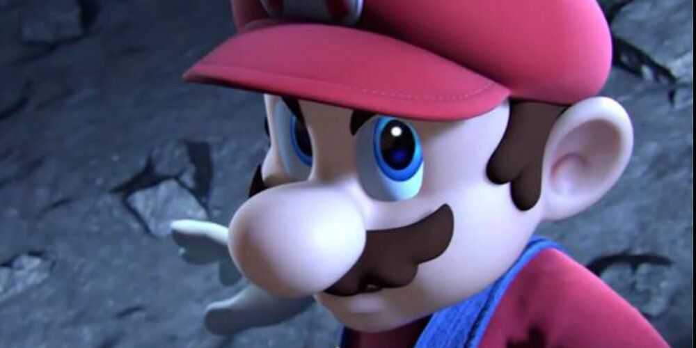 Mario looking on anxiously