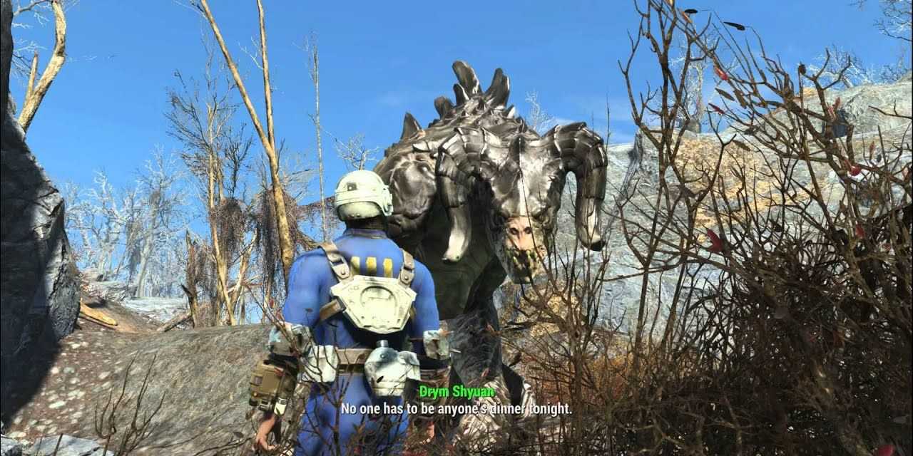 Um Deathclaw amigável em Fallout 4