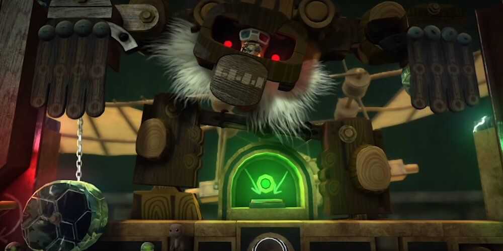 Huge monkey creation boss in LittleBigPlanet 2