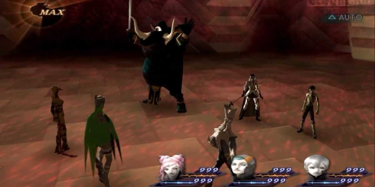 Demi Fiend boss fight in Shin Megami Tensei Digital Devil Saga