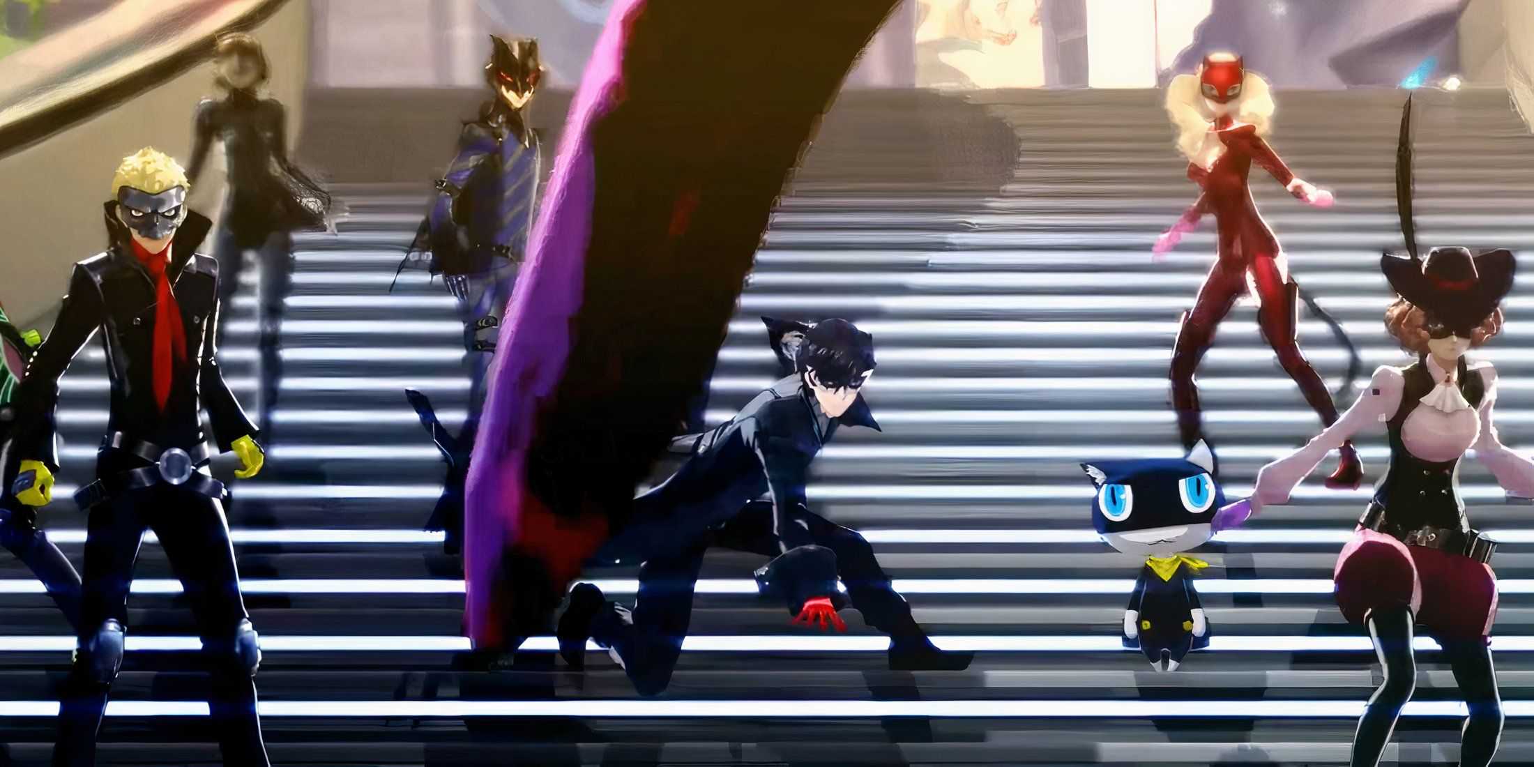 Persona 5 Royal showcasing the protagonists masked up