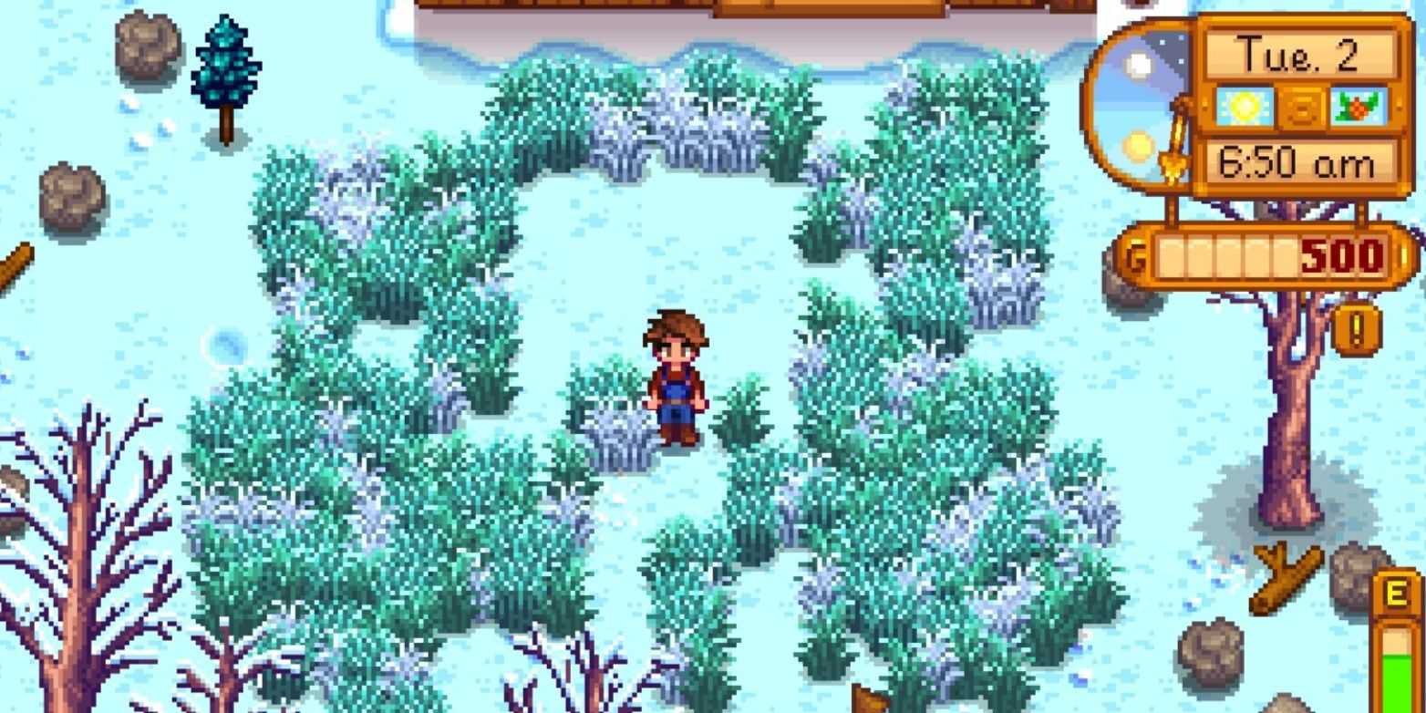 Mod de grama de inverno de Stardew Valley