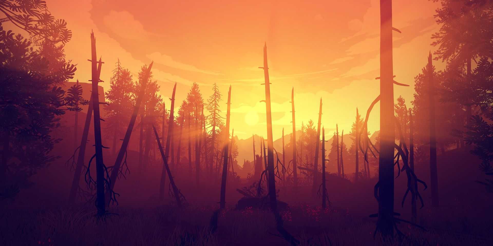 Firewatch forest orange