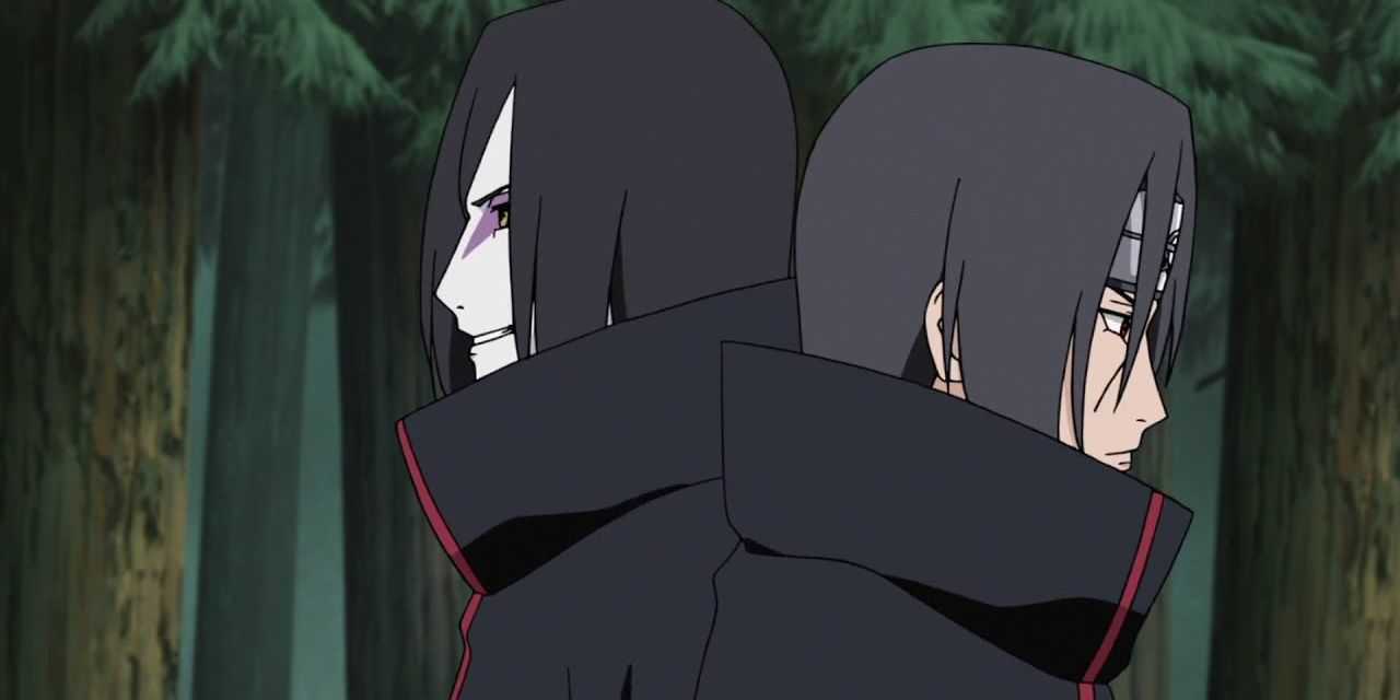 Itachi e Orochimaru em Naruto