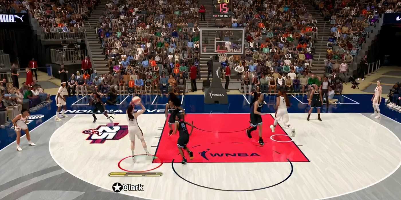 NBA 2K25 Caitlin Clark taking a shot