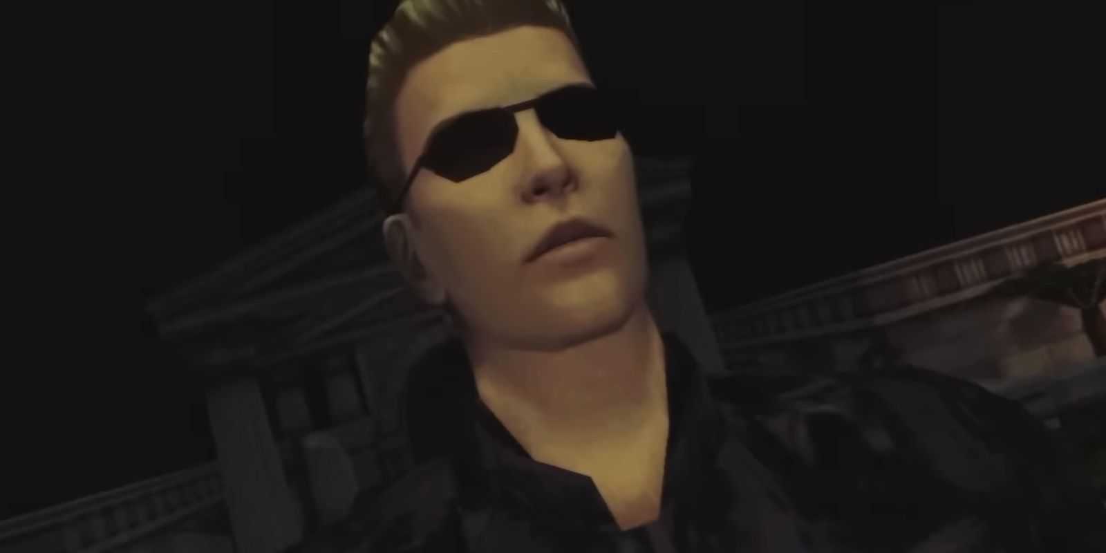 albert wesker staring ahead at someone off-screen in resident evil code veronica