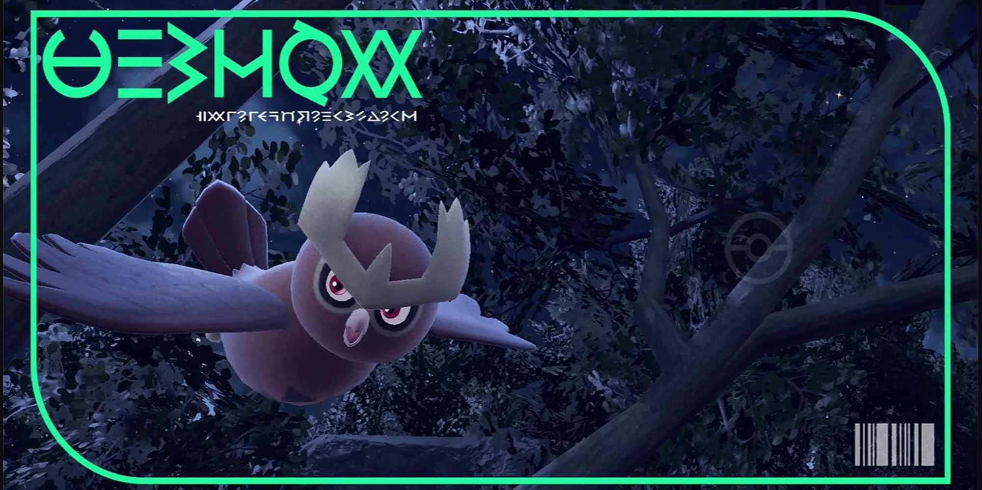 Imagem dex do Noctowl da pokédex de Paldea