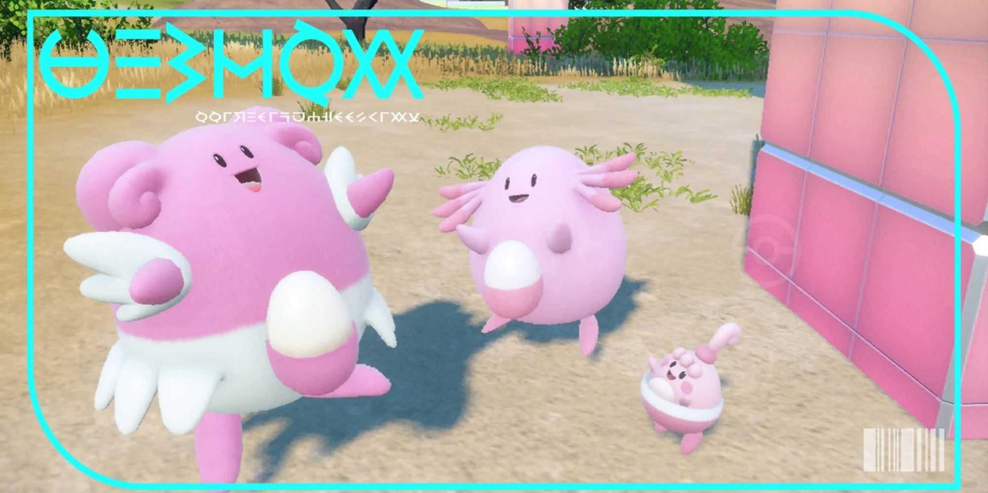 Imagem dex de Blissey da pokedex paldea