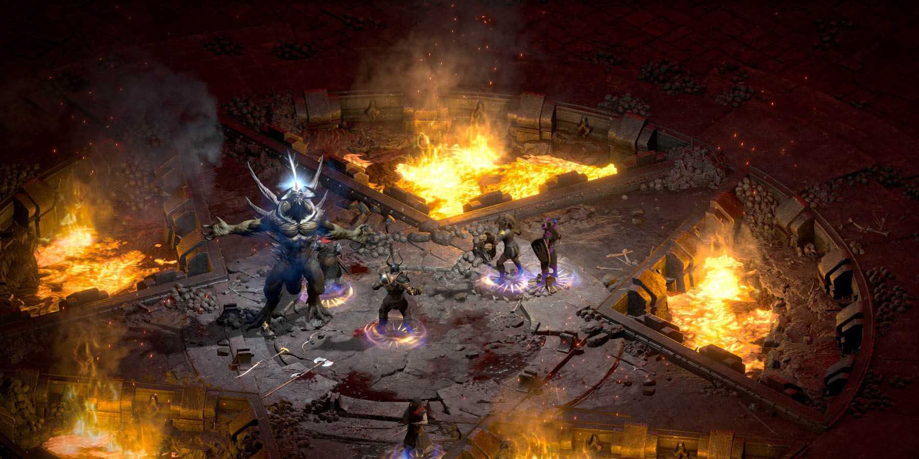 Players attacking Diablo in Diablo 2 Resurrected