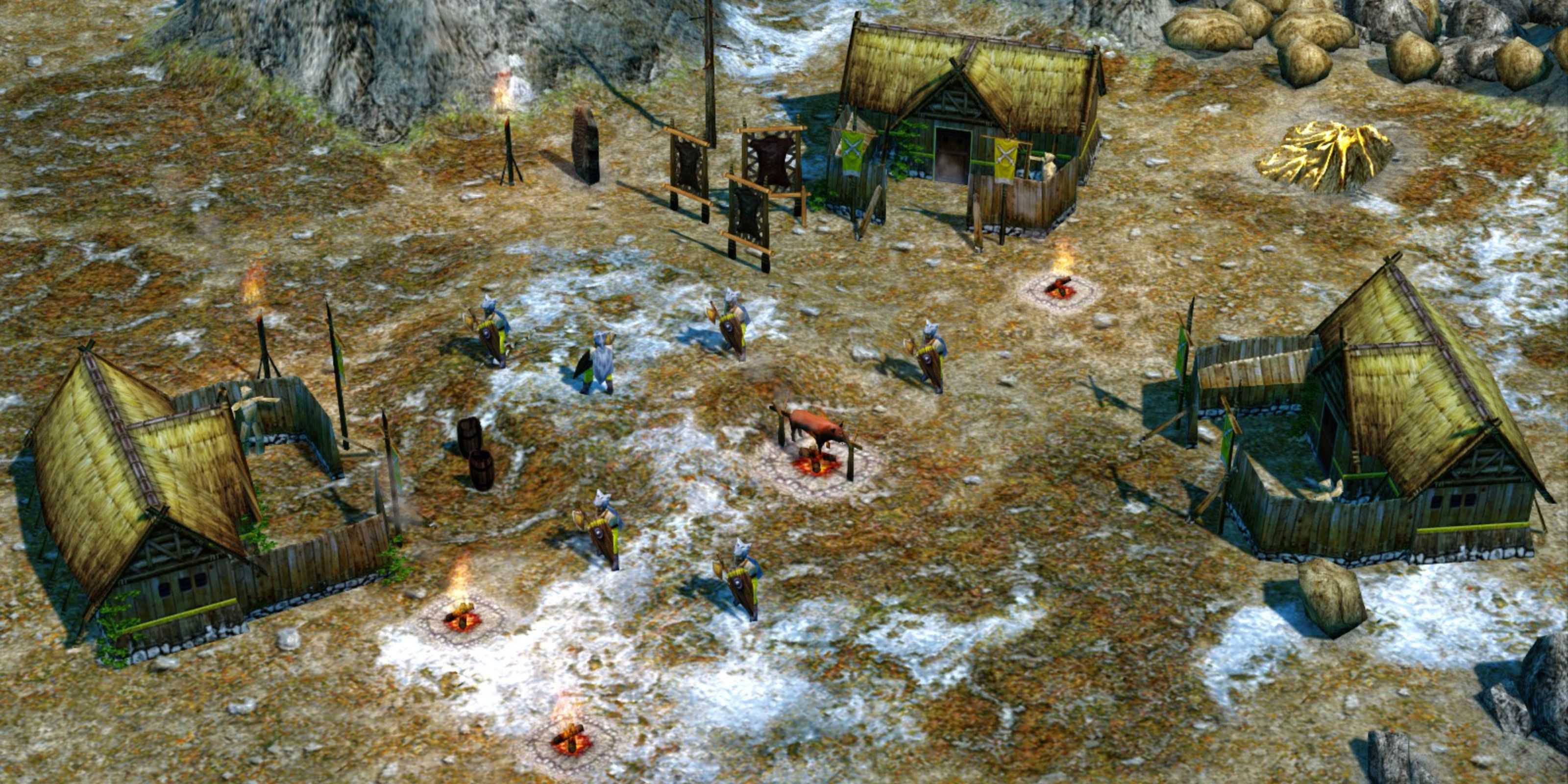 norse town preparing for battle