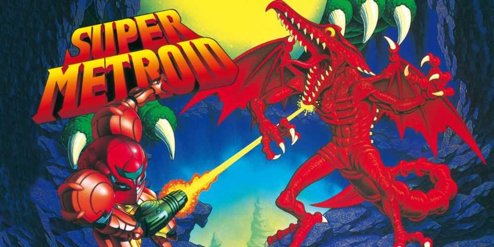 Official cover art of Super Metroid.