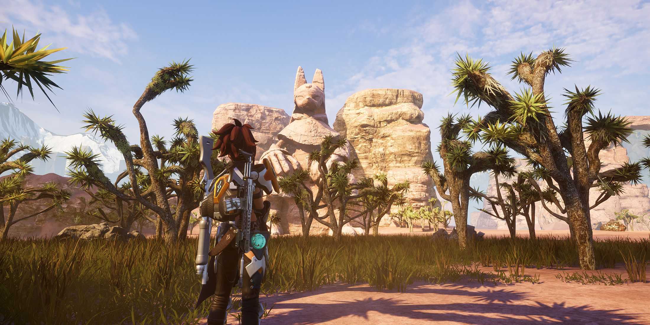 Screenshot showcasing Twilight Dunes in Palworld 