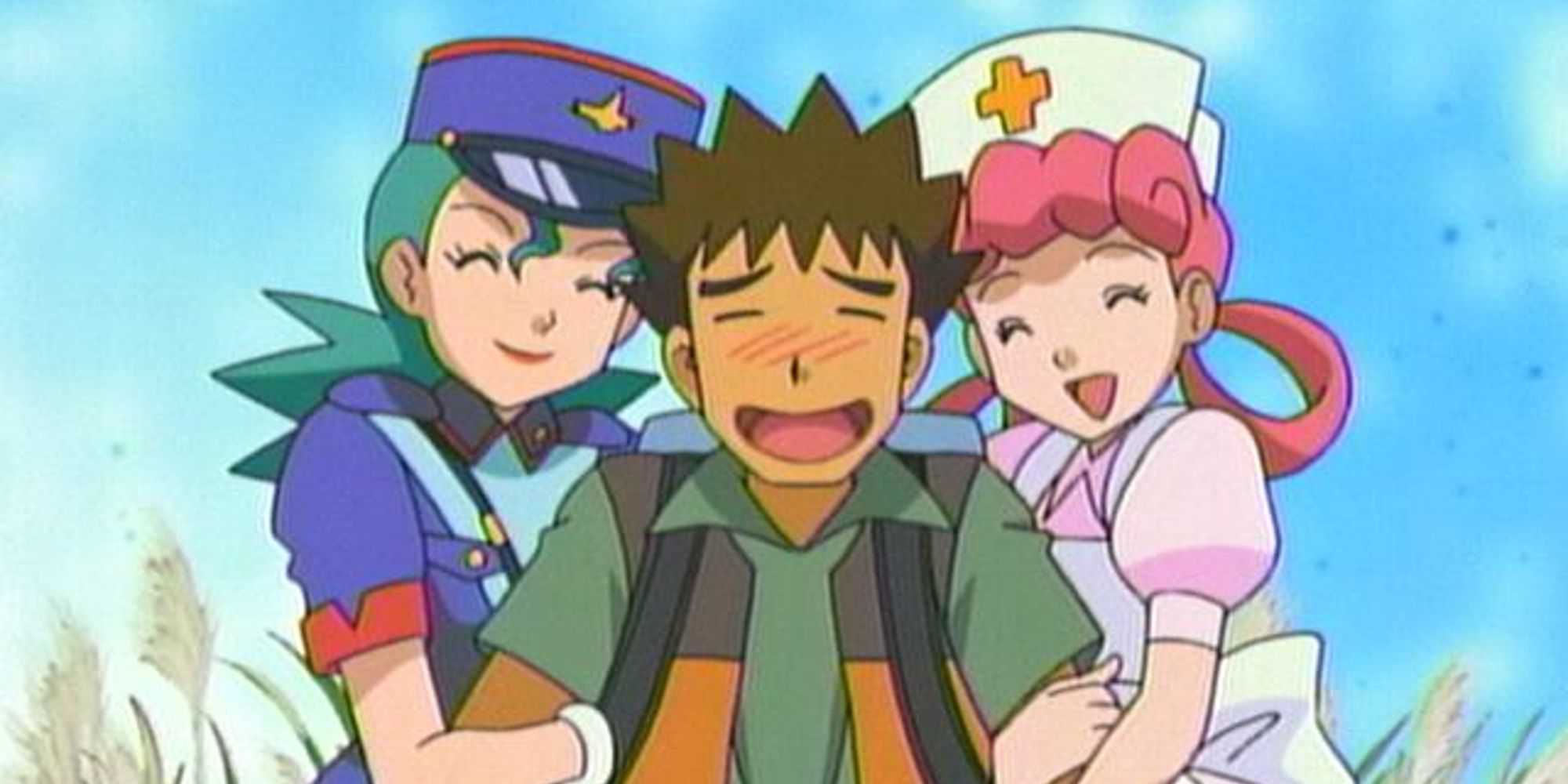 Brock cercado pela afetuosa enfermeira Joy e pela policial Jenny.