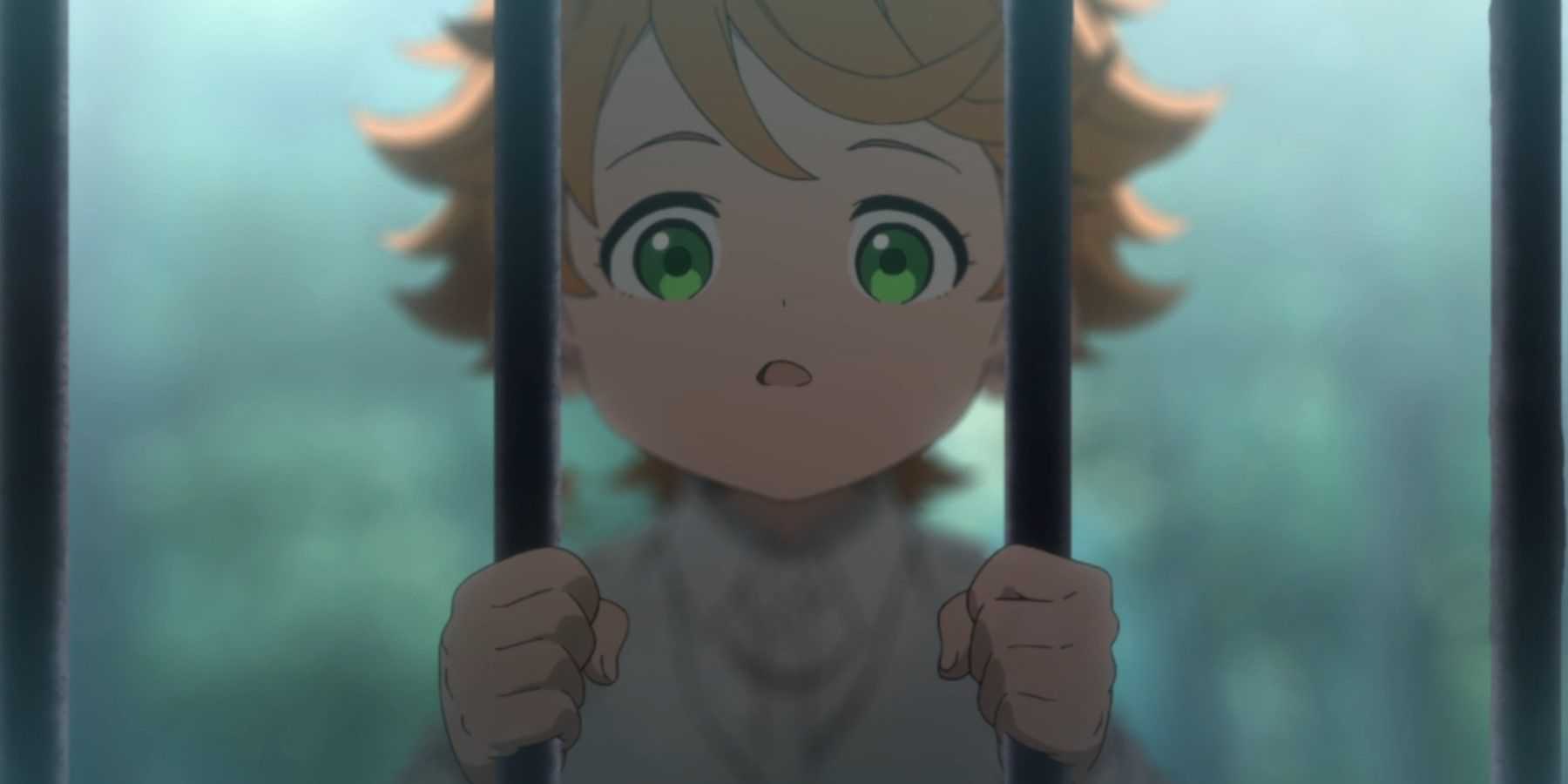 The Promised Neverland Emma standing at the gates