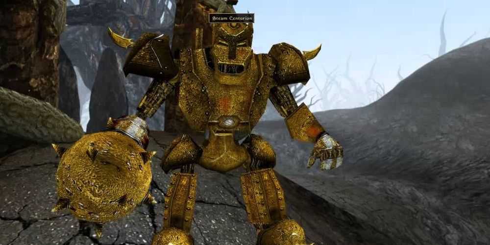 Um Centurião a Vapor em Morrowind