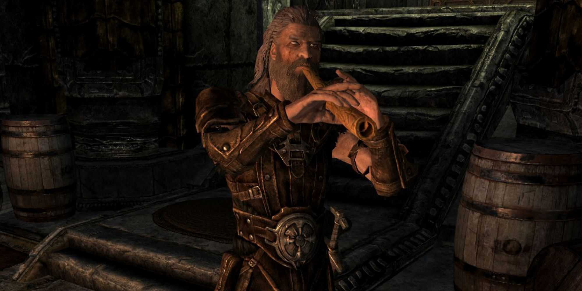 Skyrim Ogmund tocando flauta