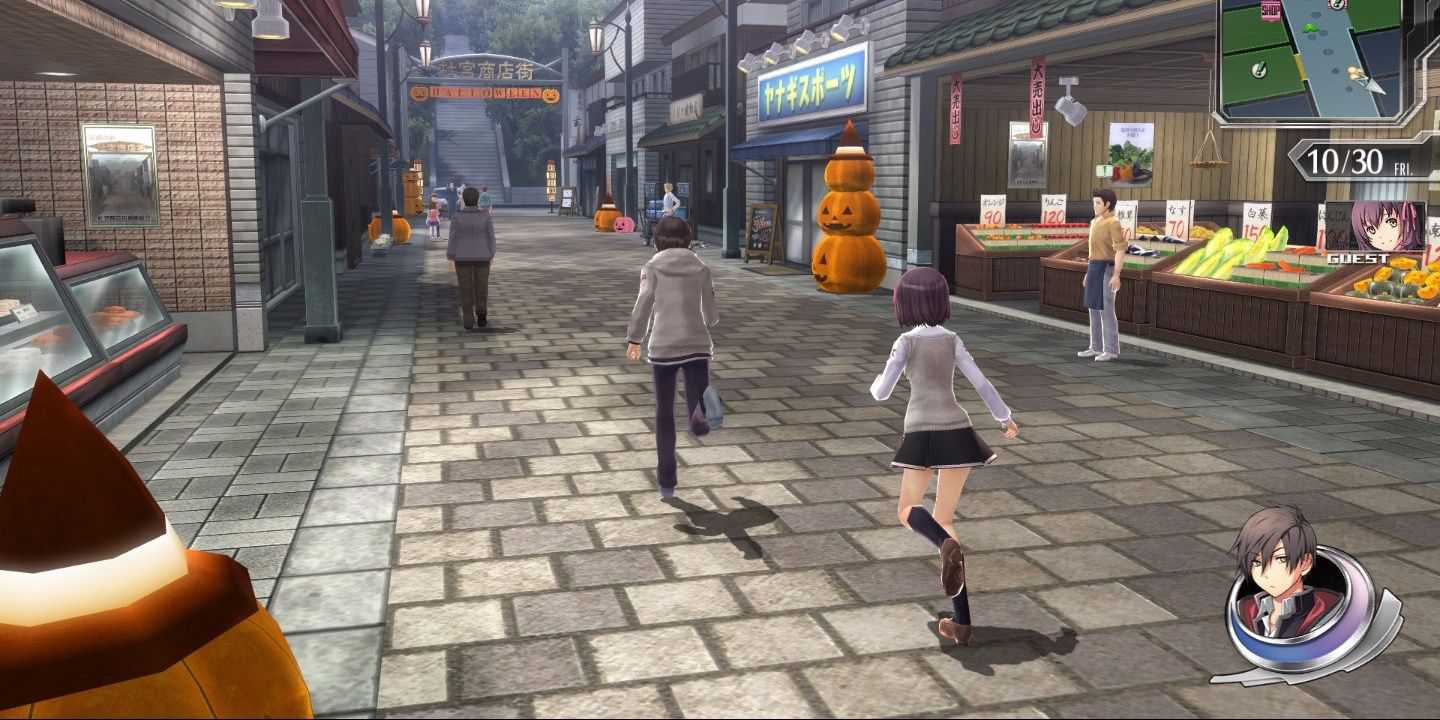 Walking around in the normal world in Tokyo Xanadu