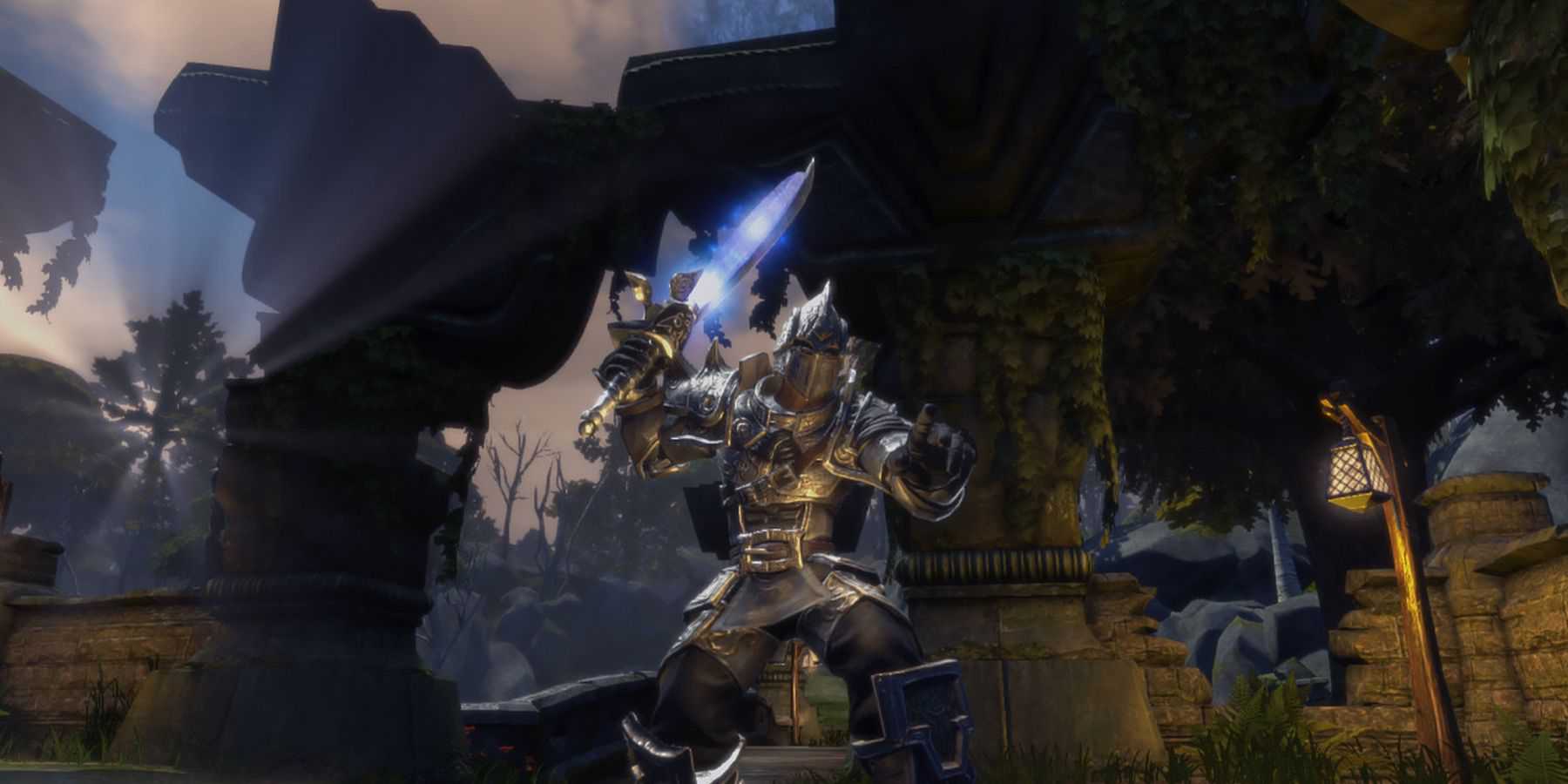 Fable knight wielding a sword