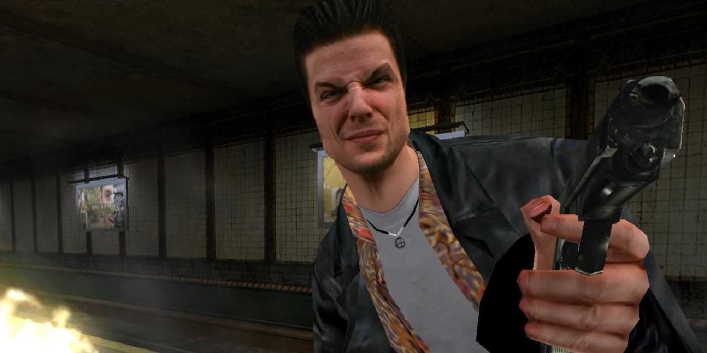 Max Payne One atirando no rosto de Sam Lake