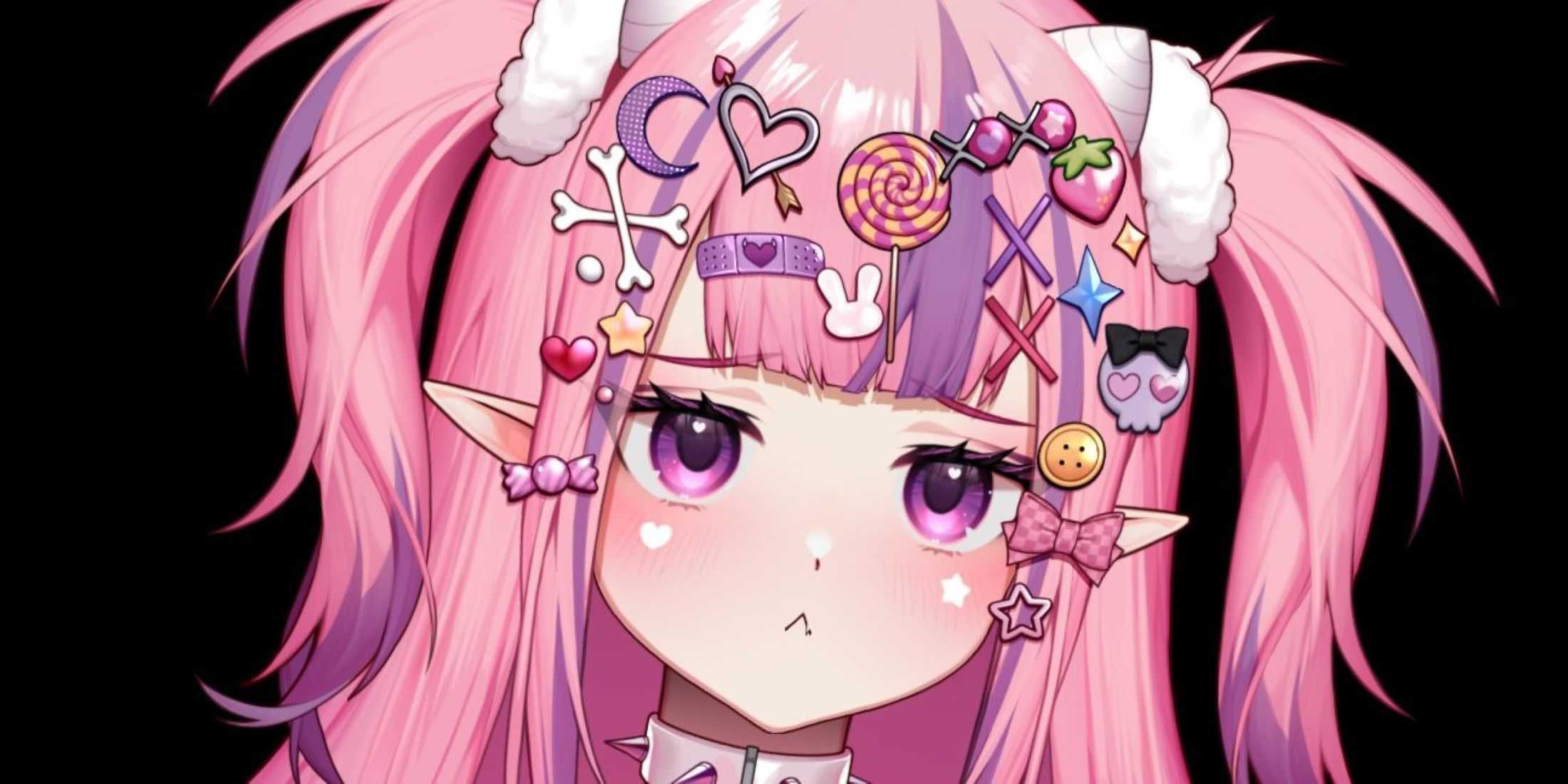 ironmouse vtuber pouty face