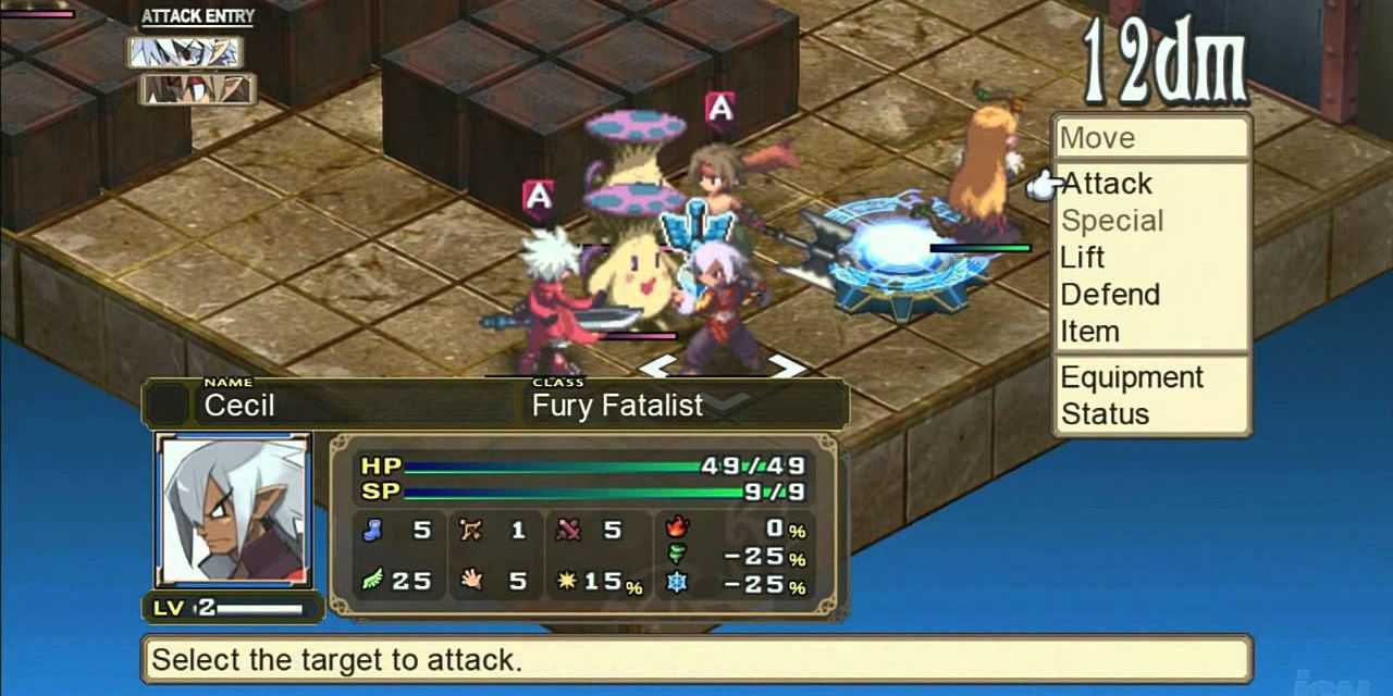 Jogabilidade de Disgaea 3 Ausência de Justiça