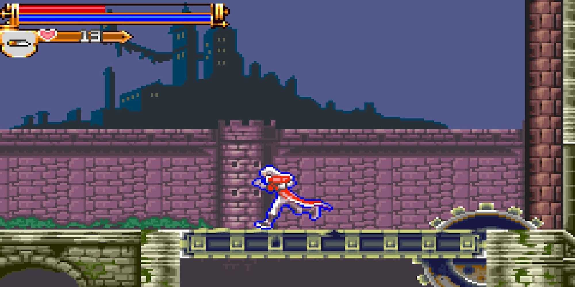 Exploring the castle in Castlevania Harmony of Dissonance