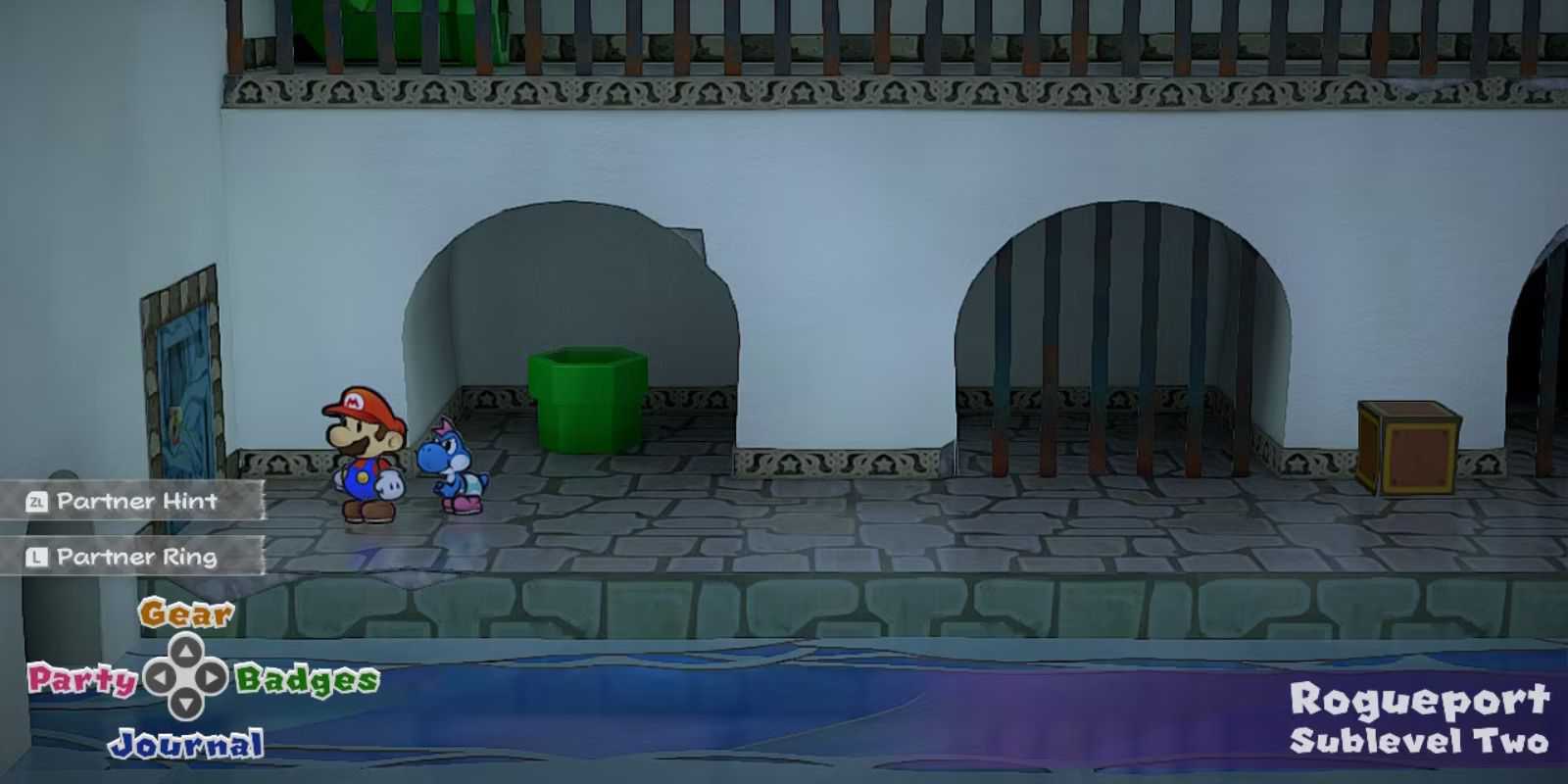 Image of the eastern entrance to the Pipe Room in Paper Mario TTYD