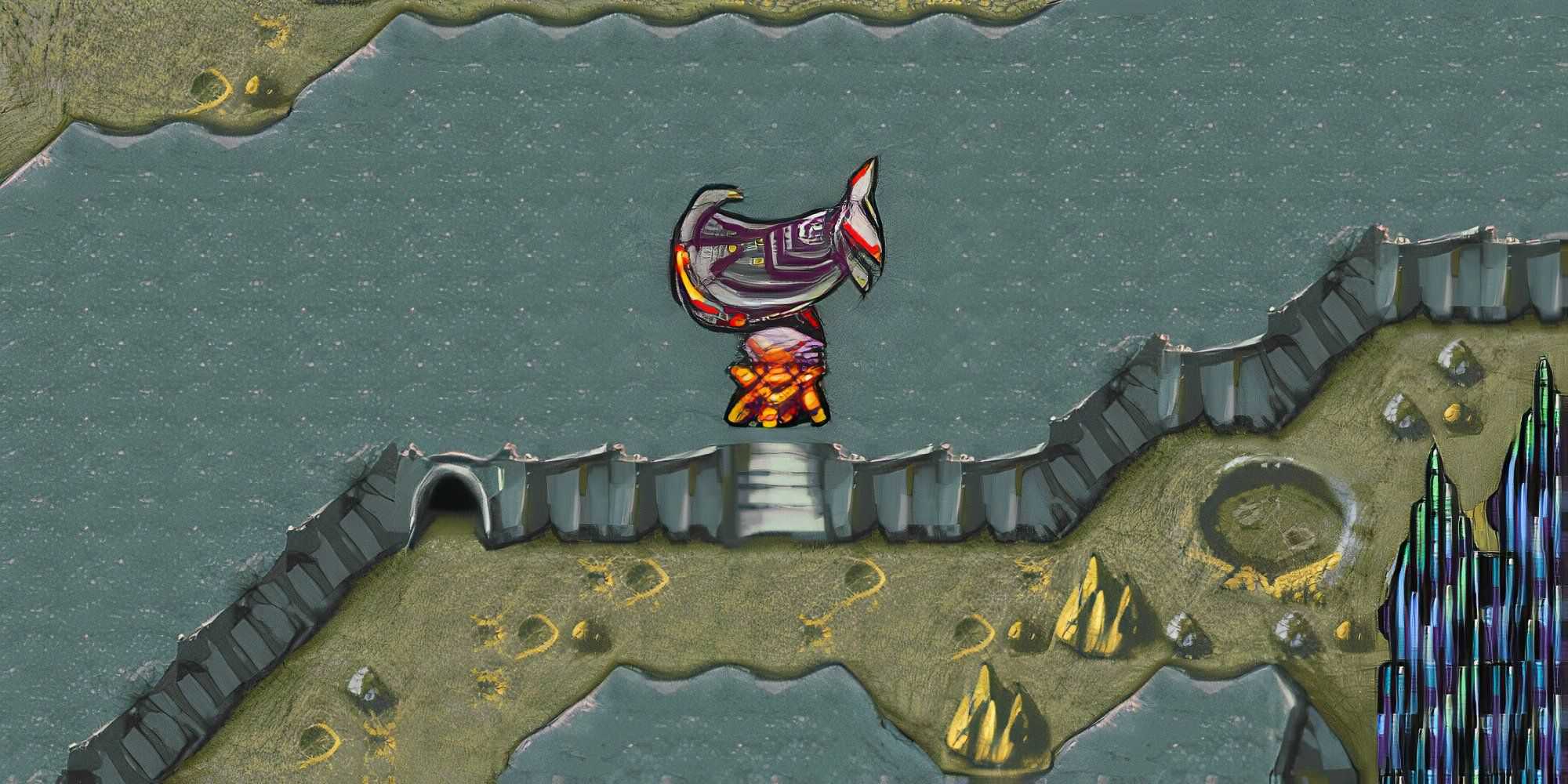 Explorando a lua em Final Fantasy 4 Advance