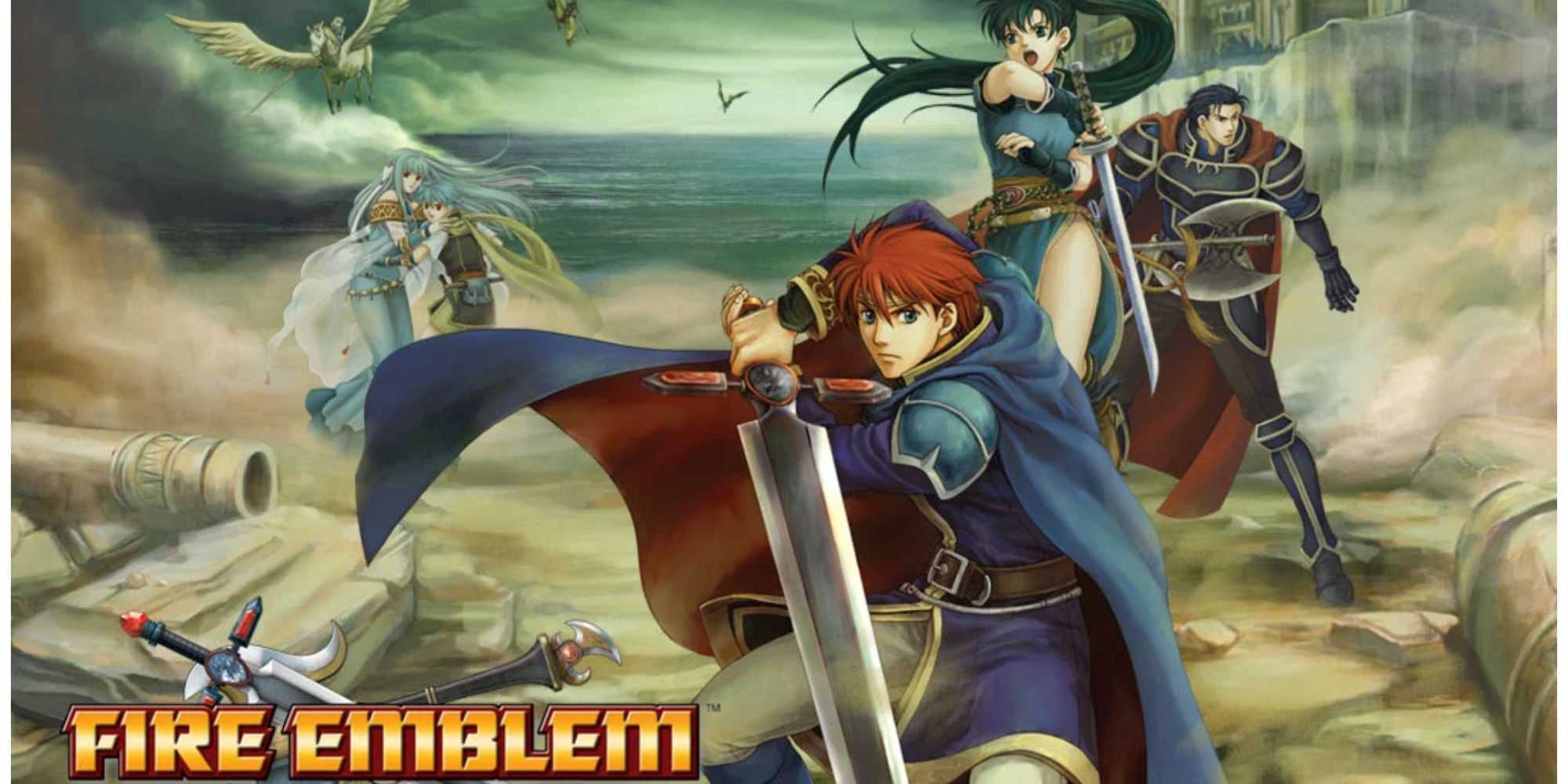 Arte promocional com personagens de Fire Emblem The Blazing Blade