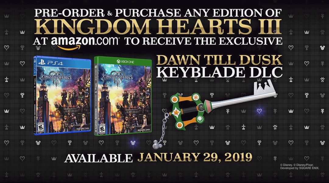 kingdom hearts 3 amazon preorder bonus