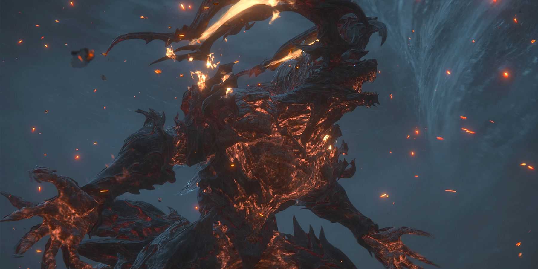 Ifrit roaring in Final Fantasy 16 The Rising Tide