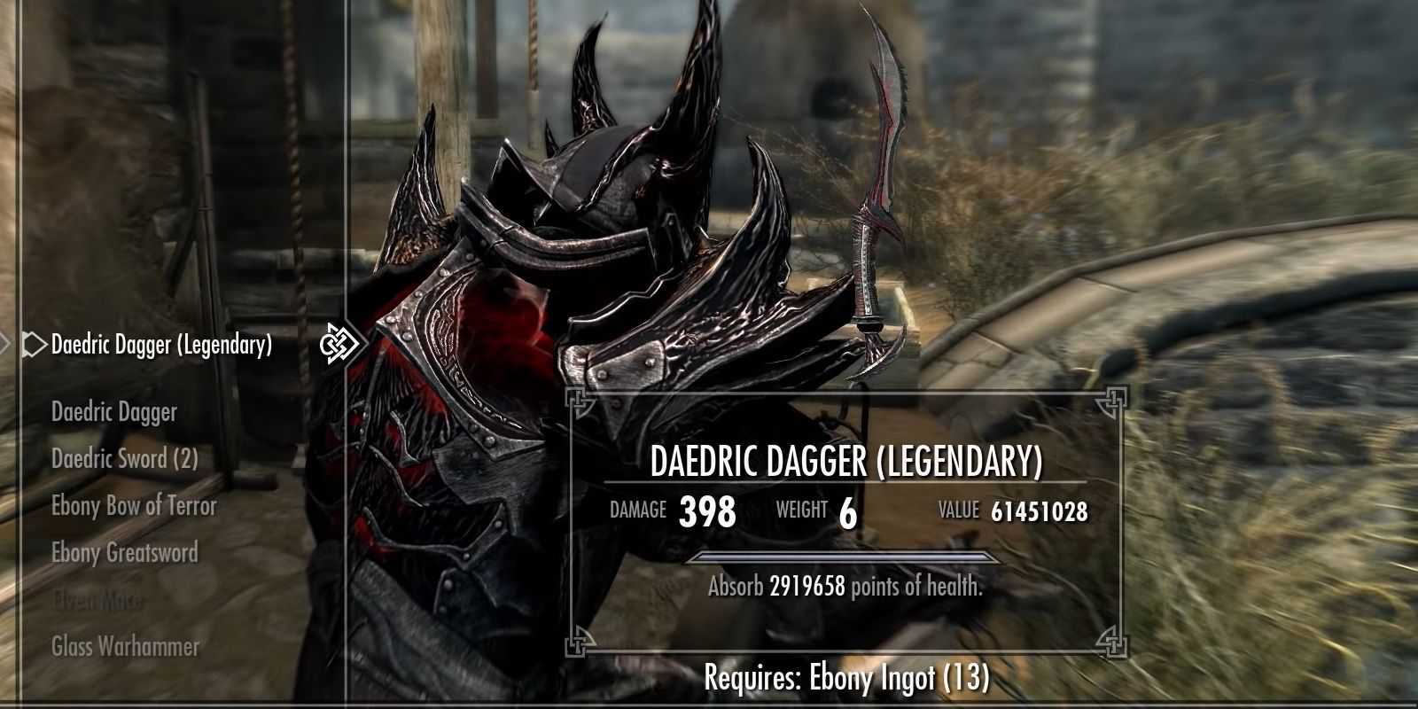 adaga daedric skyrim melhorada via exploit