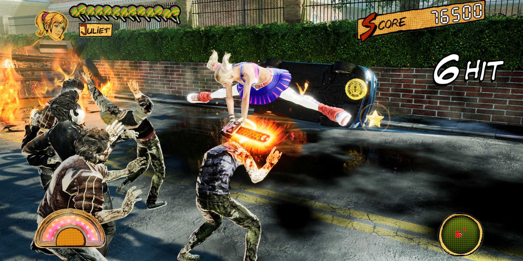 LOLLIPOP CHAINSAW RePOP juliet jumping over zombie