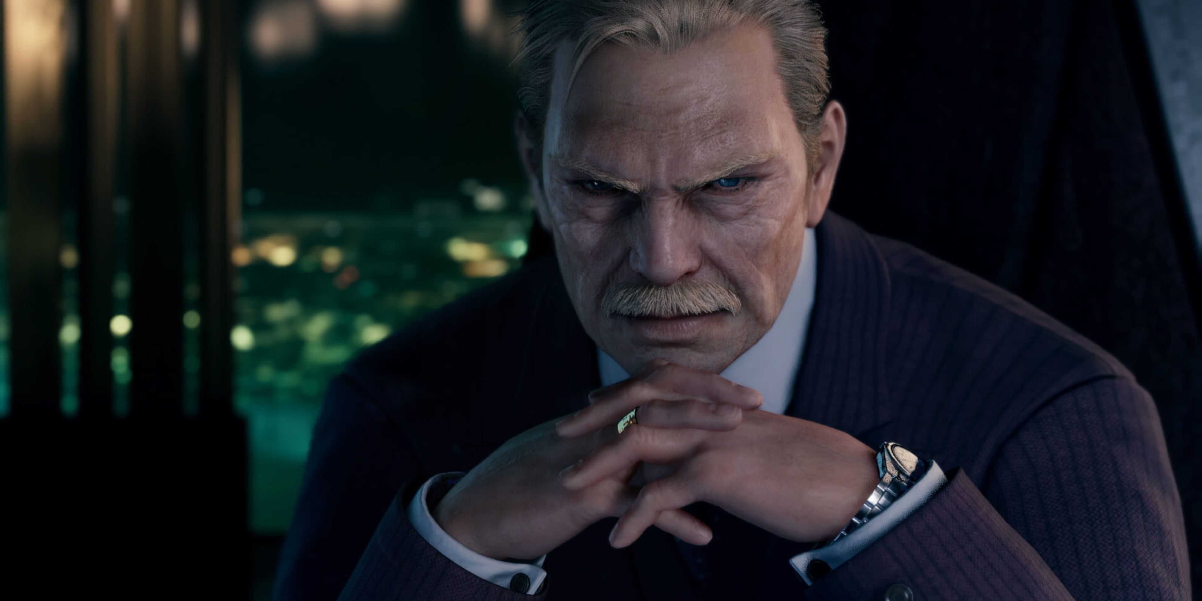 President Shinra fingers crossed Final Fantasy 7 Remake