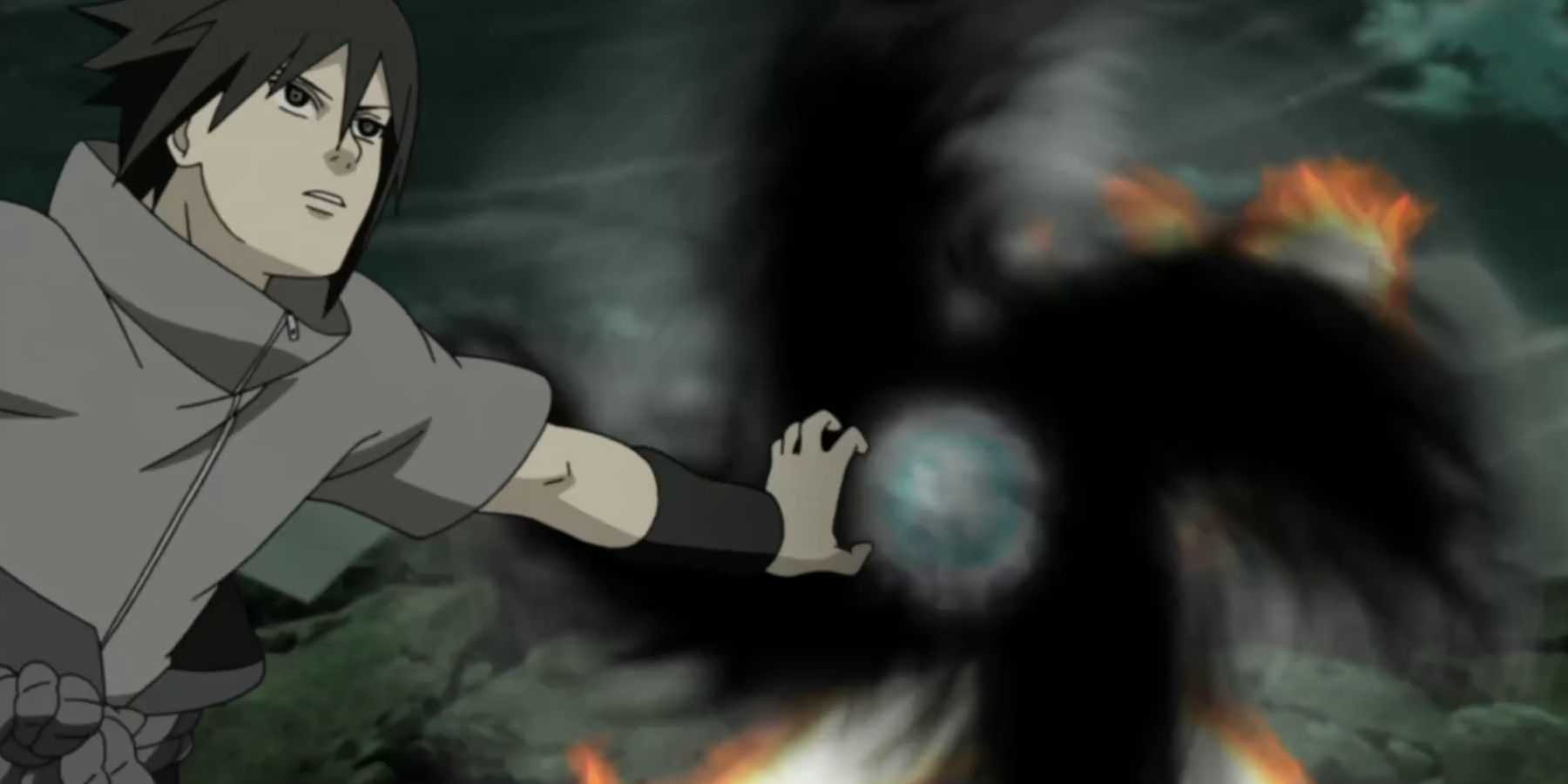 Naruto and Sasuke using Rasenshuriken and Blaze Release