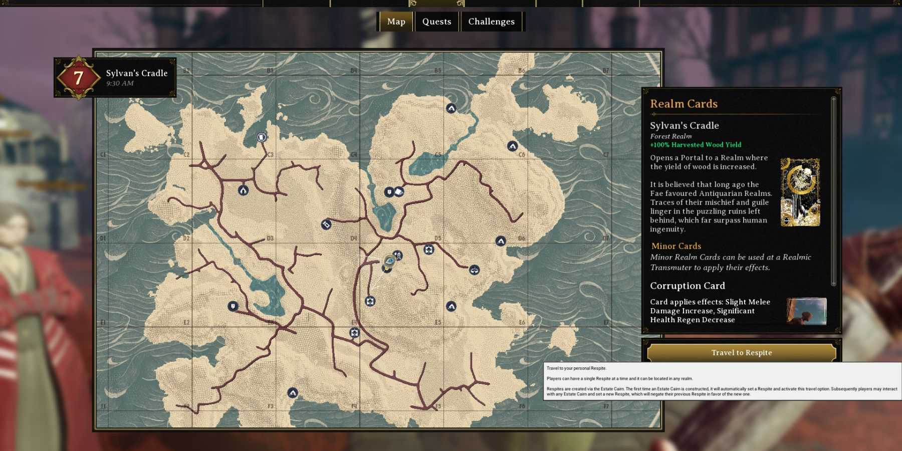 Respite Realm Map Teleport Nightingale